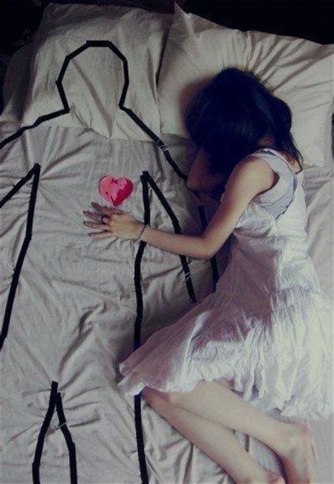 bed color girl heart lonely image 312850 on