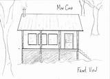 Cabin Small Sketch Porch Swing Front Forum Template sketch template