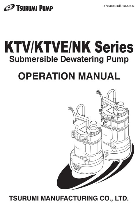 tsurumi pump ktv series water pump operation manual manualslib