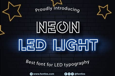 neon led light font   fonts