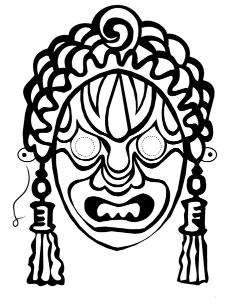 printable mask coloring pages  kids