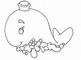 Whale Blue Coloring Pages Color Animals sketch template