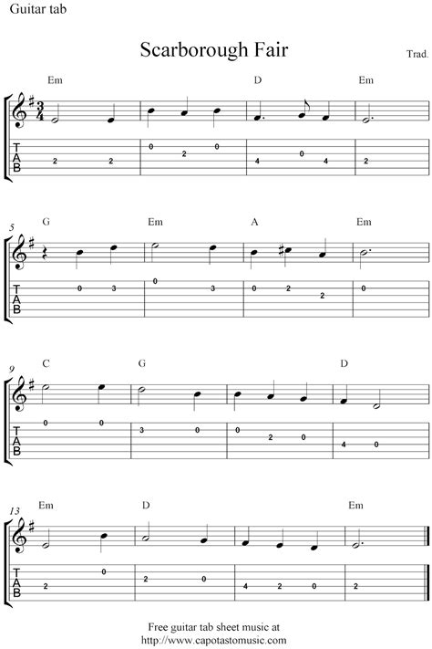guitar sheet   popular songs printable printable templates