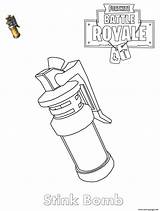 Fortnite Coloring Bomb Item Pages Stink Printable Print Book sketch template
