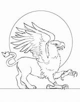 Griffin Coloring Pages Griffon Gryphon Color Modern Printable Getcolorings Getdrawings Designlooter Drawings 640px 52kb sketch template