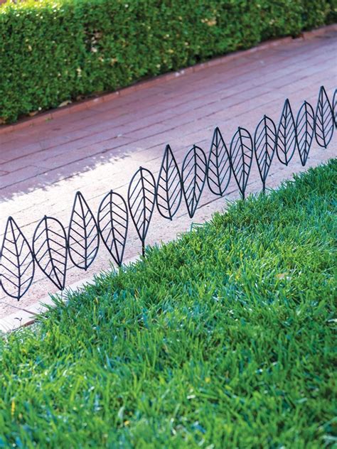 decorative leaf garden border fence set gardeners supply