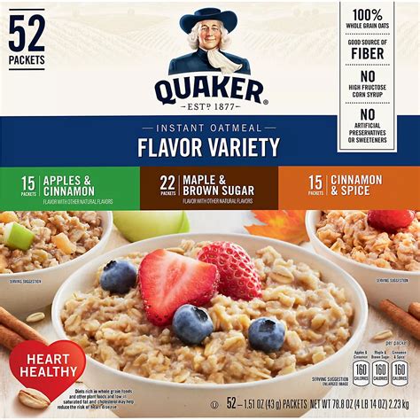 quaker instant oatmeal variety pack  lupongovph