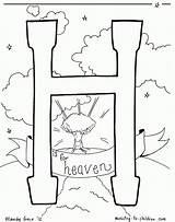 Heaven Coloring Pages Bible Earth Kids Sheet Sheets Alphabet Printable Revelation Color Book Sunday School Children Preschool Into Gates Colouring sketch template