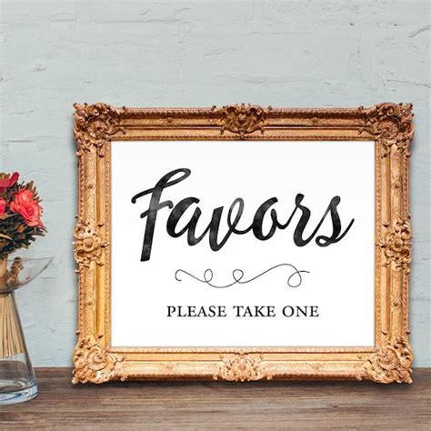wedding favors sign favors    printable