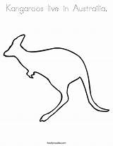 Kangaroo Outline Coloring Kangaroos Printable Austrailia Live Drawing Australian Australia Line Cartoon Aboriginal Clipartmag Template Joey Baby Print Animals Built sketch template