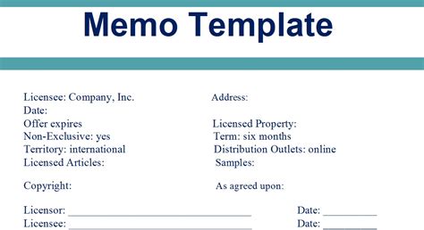 memo template excel word template