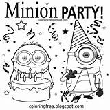 Minion Coloring Minions Drawing Kids Pages Cake Color Party Printable Cartoon Clipart Sheet Banana Sports Football Soccer Printables Activity Usa sketch template