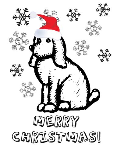 christmas puppy coloring pages