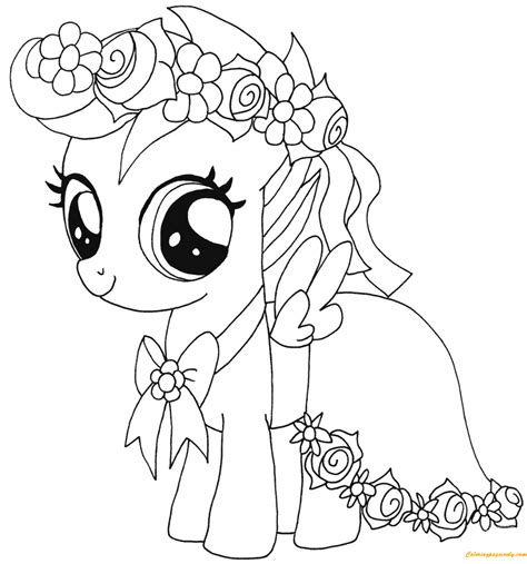 pony scootaloo coloring page  coloring pages