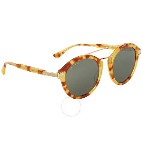Gucci Havana Round Sunglasses Gg0090s 002 47 889652071381 Sunglasses