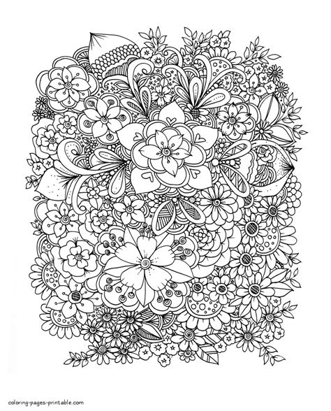 detailed garden coloring pages  adults autumn garden printable