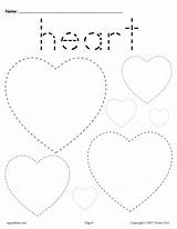 Tracing Worksheet Hearts Heart Worksheets Trace Color Preschoolers Shape Shapes Kindergarteners Includes Multiple Too Great sketch template