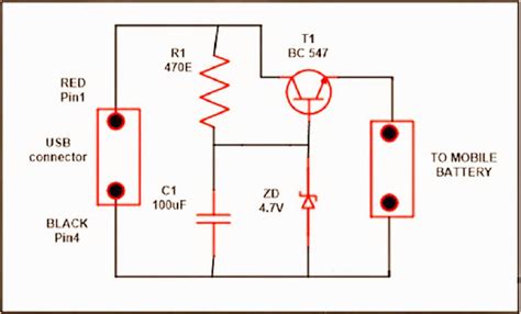 electrical  electronics engineering usb mobile charger circuit diagram