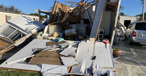 people assess mobile home damage  north fort myers wgcu pbs npr  southwest florida