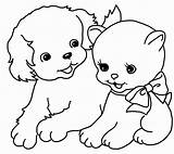 Chien Printable Dog Colouring Mignon Puppies Chelas Colorir Gatinho sketch template