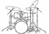 Drum Coloring Set Drawing Pages Kit Clipart Sketch Drums Bass Printable Template Cad Musical Instruments Music Dot Sketches Clip Paper sketch template