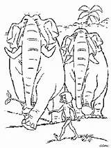 Maugli Elephants sketch template