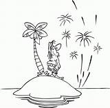 Coloring Pages Island Year Print Fireworks Funny Gif sketch template