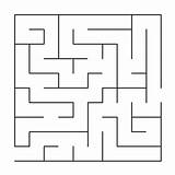 Easy Maze Mazes Kids Coloring Printable Simple Pages Fun Templates Puzzle Doolhof Puzzles Drawing Worksheet sketch template