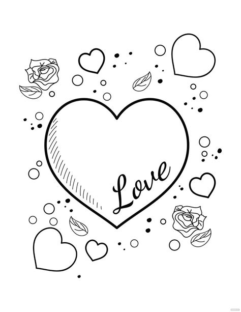 valentine heart coloring page home design ideas