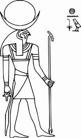 Horus Colorir Egito Deuses sketch template
