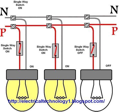 lamp controlled   switches circuit diagram