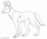 Wild Lineart Wolf sketch template