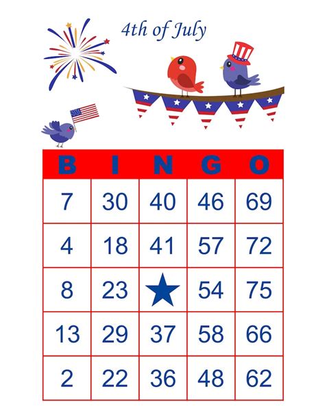 fourth  july bingo cards  cards   page  etsy