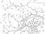 Rainy Drawing Kids Coloring Pages Season Rudolph Reindeer Breakfast Getdrawings Paintingvalley sketch template
