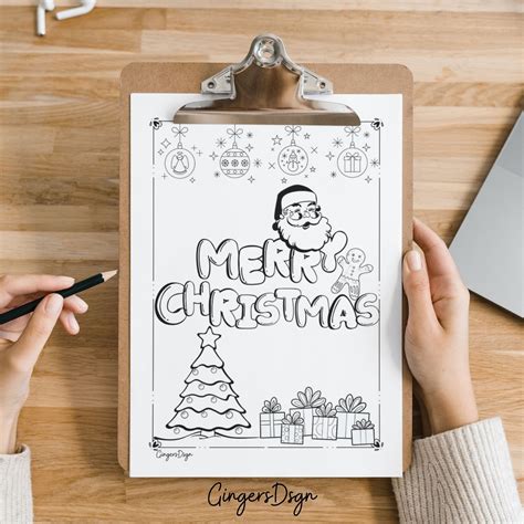 christmas coloring pages etsy