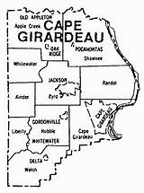 Girardeau Map Towns Landmarkhunter Mississippi Bollinger sketch template