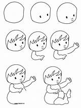Baby Draw Drawing Step Dessin Simple Drawings Easy Animals Bebe Kids Babies Cute Face Instructions Bébé Learn Thedrawbot Waterfall Cartoon sketch template