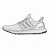 Adidas Drawing Ultra Boost Shoes sketch template