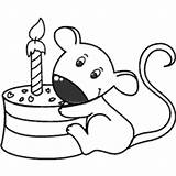Mouse Coloring Pages Birthday Surfnetkids sketch template