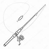 Fishing Rod Drawing Vector Getdrawings sketch template