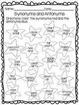 Antonyms Synonyms Synonym Antonym Worksheets Language Identifying Quilt Grammar sketch template