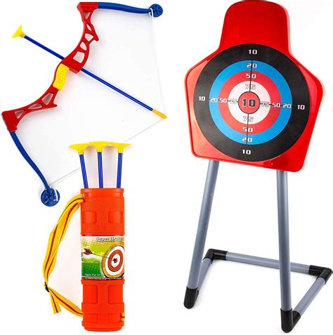 toysery kids archery bow  arrow toy set target  stand indoor outdoor garden fun game