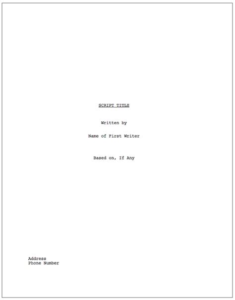 proper screenplay formatting