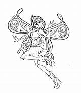 Winx Musa Tecna Enchantix Harmonix Coloringhome Azcoloring sketch template