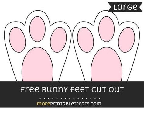 rabbit feet template easter bunny paw print pattern