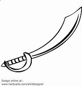 Sword Pirate Template Drawing Outline Clipart Clipartbest Getdrawings sketch template