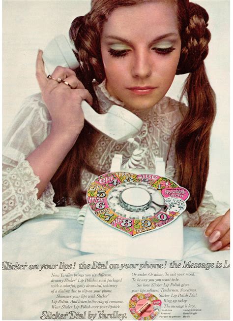 1968 slicker dial by yardley ad featuring model patsy