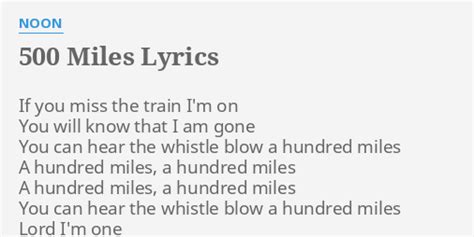 miles lyrics  noon