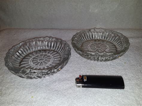 A Pair Of Pressed Glass Ashtrays Collectors Weekly