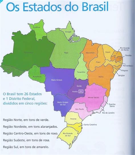 Imprimir Mapa Com Estados E Suas Capitais Do Brasil